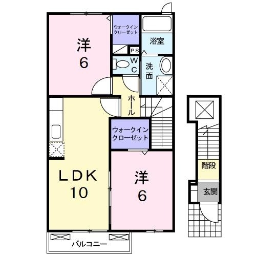 2階の間取り図