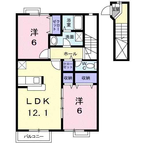 2階の間取り図