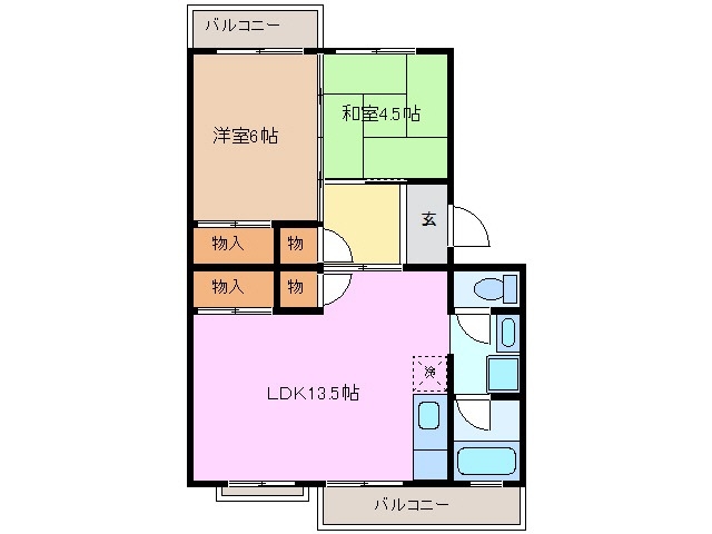 2階の間取り図