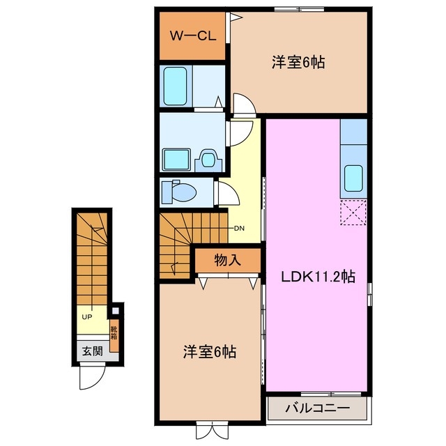 2階の間取り図