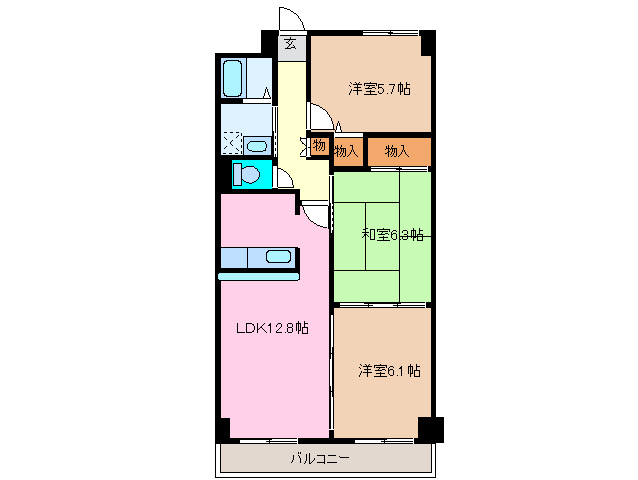 4階の間取り図
