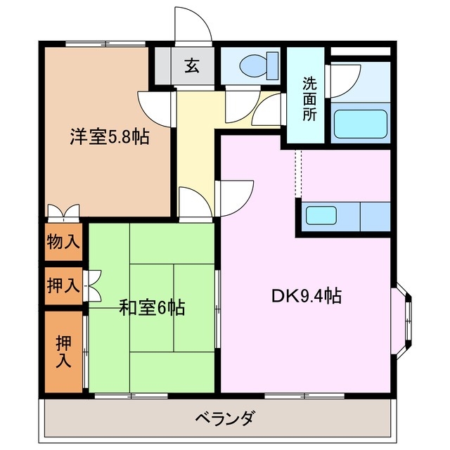 2階の間取り図