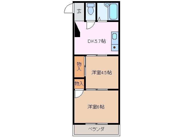 2階の間取り図