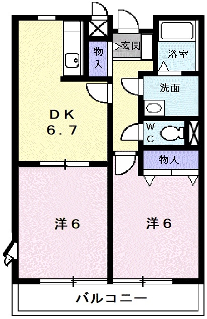 2階の間取り図