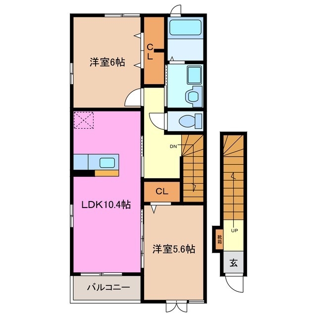 2階の間取り図