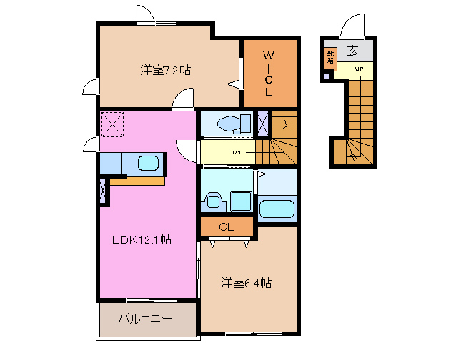 2階の間取り図