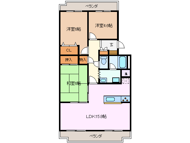 4階の間取り図