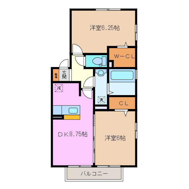 2階の間取り図