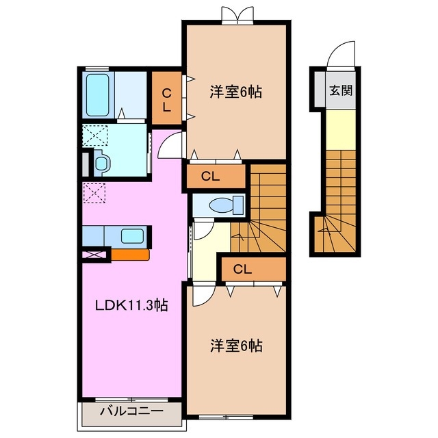 2階の間取り図