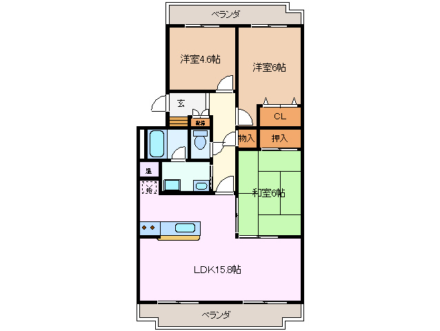 4階の間取り図