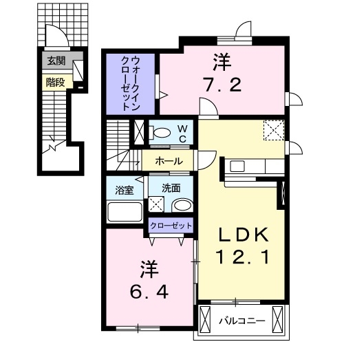 2階の間取り図