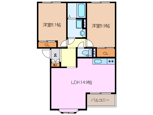 2階の間取り図
