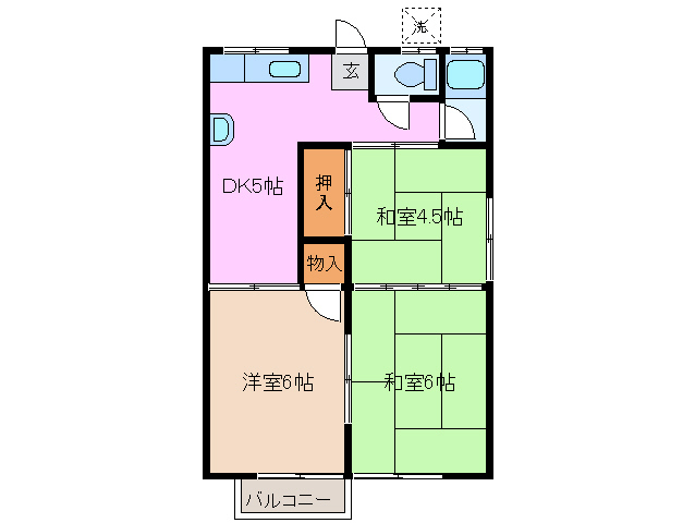 2階の間取り図