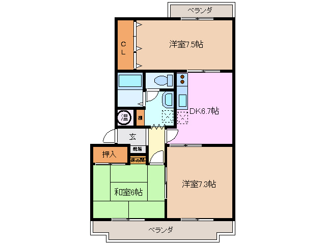 2階の間取り図