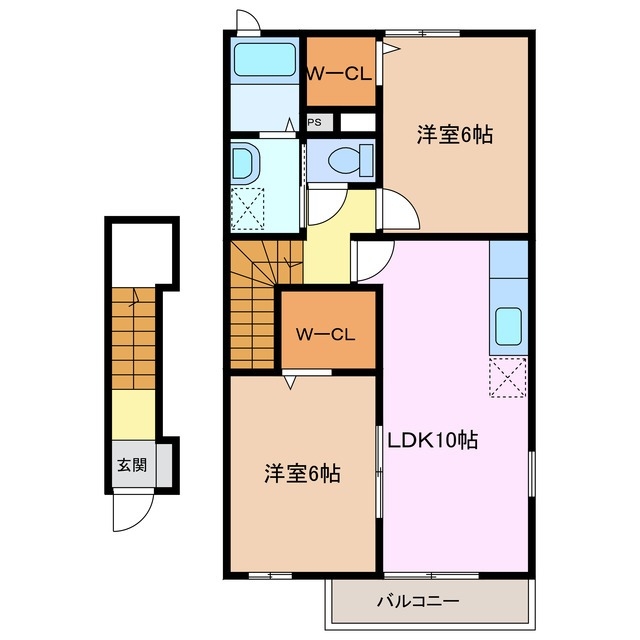 2階の間取り図