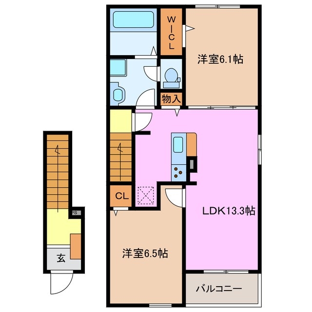 2階の間取り図