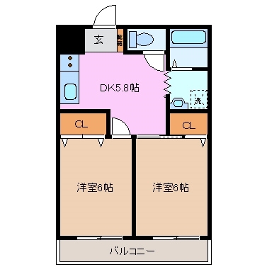 2階の間取り図