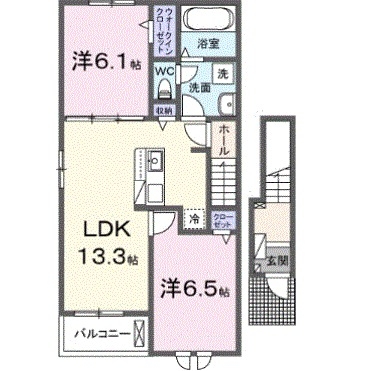 2階の間取り図