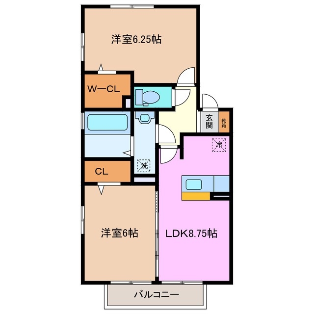 2階の間取り図