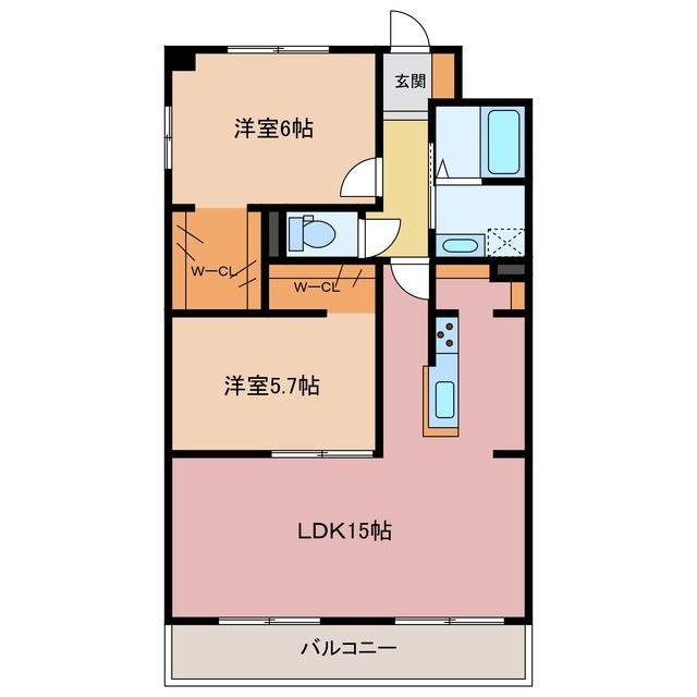 2階の間取り図