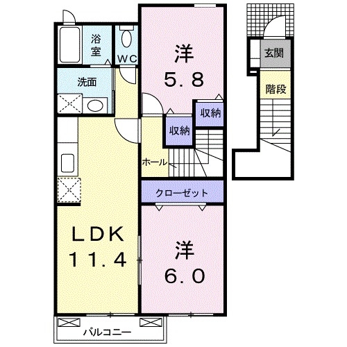 2階の間取り図