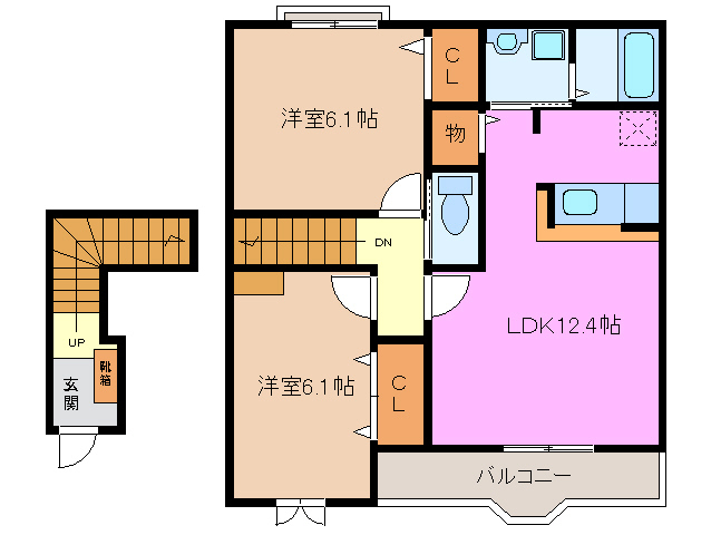 2階の間取り図