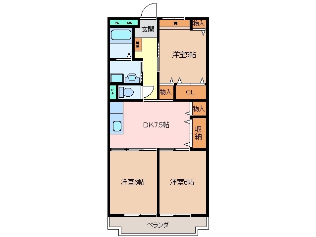 2階の間取り図