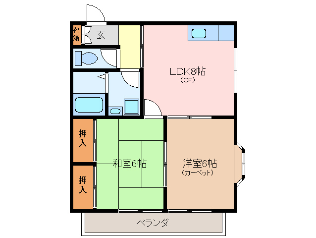 2階の間取り図