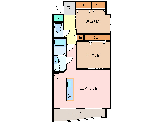 2階の間取り図