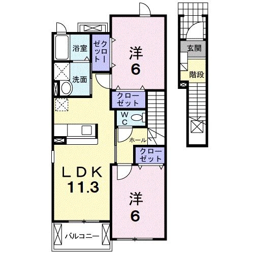 2階の間取り図