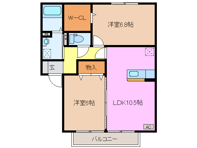2階の間取り図