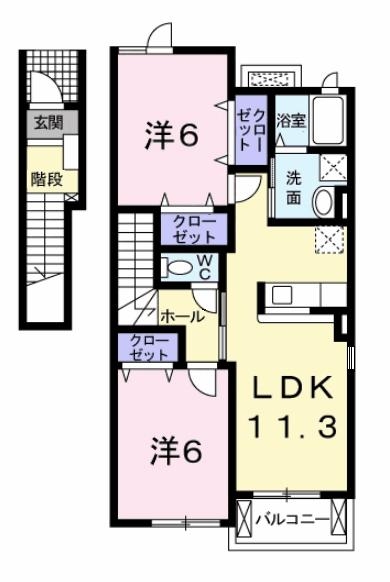 2階の間取り図