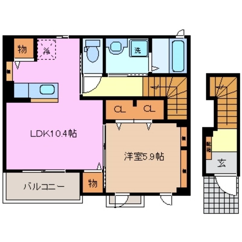 2階の間取り図