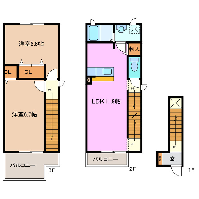2階の間取り図