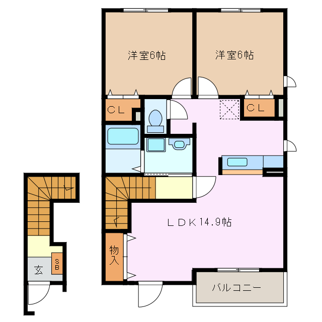 2階の間取り図