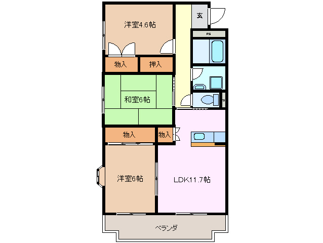 3階の間取り図