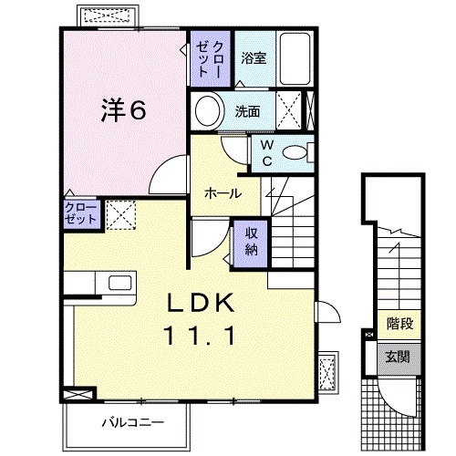 2階の間取り図
