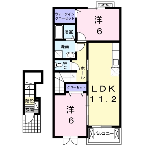 2階の間取り図