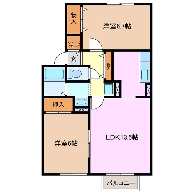 2階の間取り図