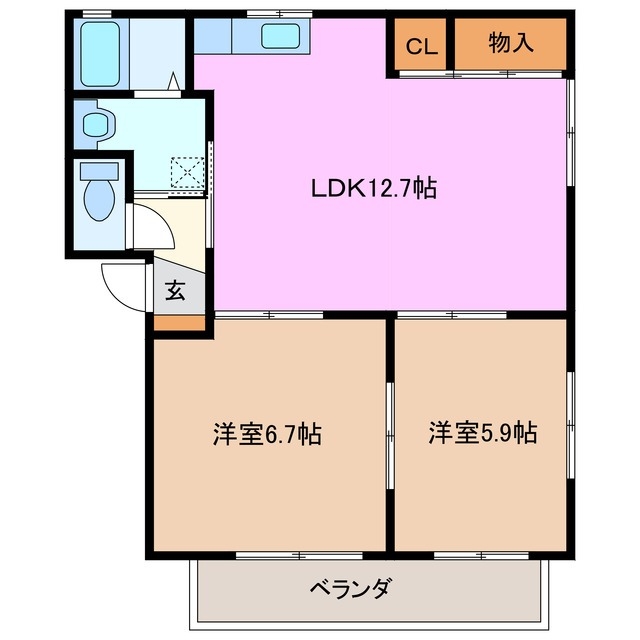 2階の間取り図