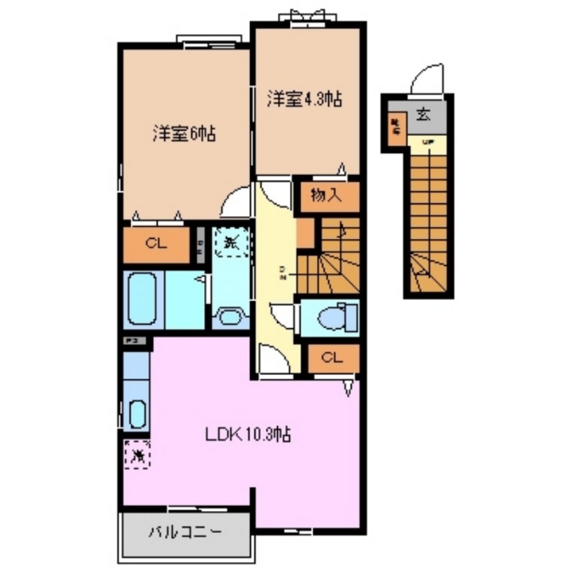 2階の間取り図