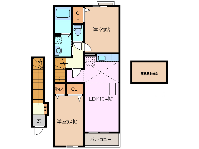 2階の間取り図