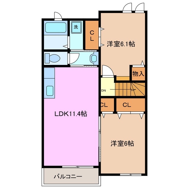 2階の間取り図