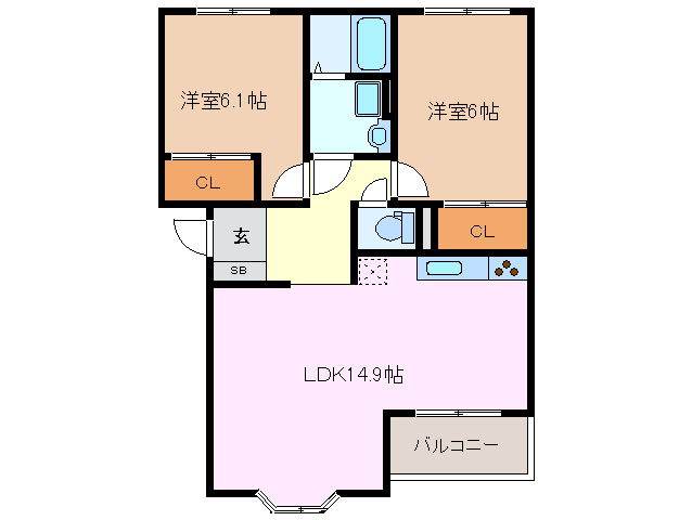 2階の間取り図