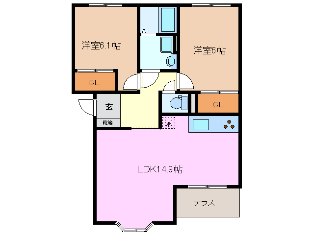 1階の間取り図