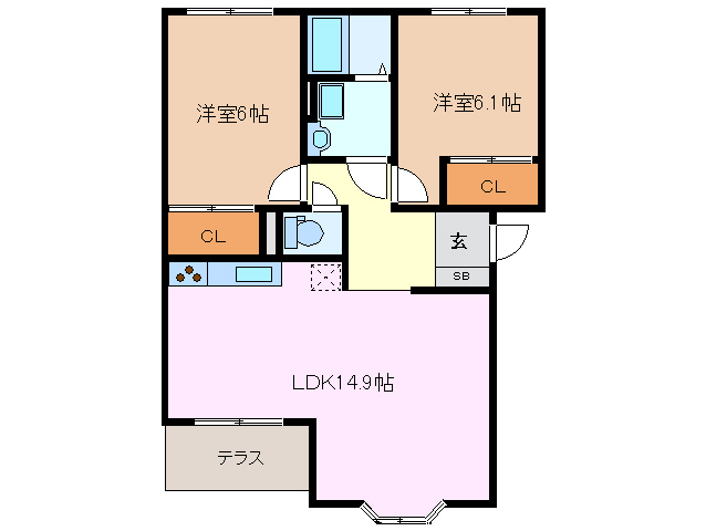 1階の間取り図