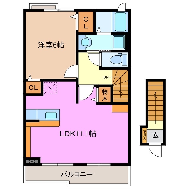 2階の間取り図