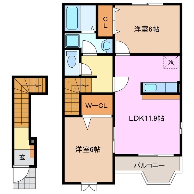 2階の間取り図