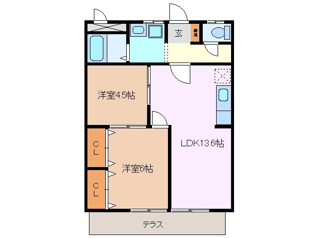 2階の間取り図