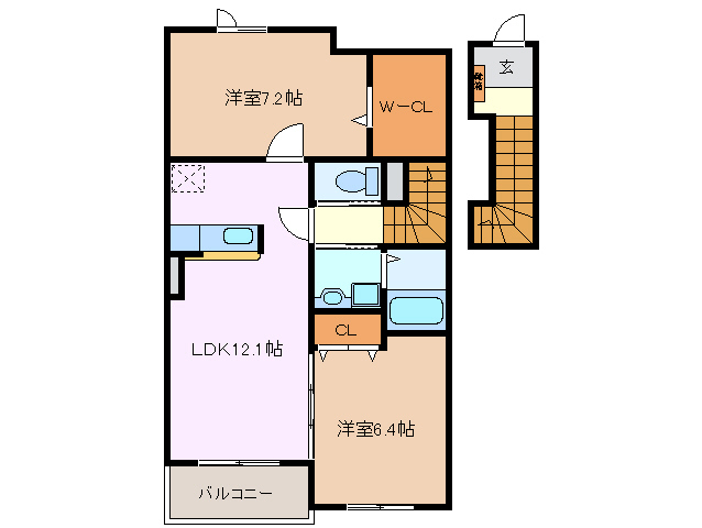 2階の間取り図